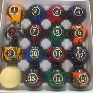 Professional Billiard Balls Set Durable Resin Material Better Factory Direct Set Billiard Pool Table 2-1/4” 57mm Pool Ball
