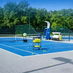 Professional Commercial PVC Tennis Court Complete Set Steel Glass Durable Sports Flooring Fence Net System Brand Club