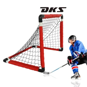 Professional Competition Ice Hockey Goal with PVC Frame and White Polyester Net Red or Customizable Color