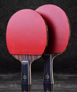Professional Competition Table Tennis Racket 6 Star Authentic Ebony Wood 7 Layer High Elasticity Pimples in Rubber