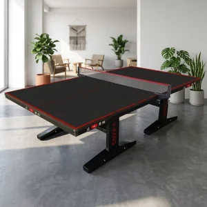 Professional Foldable Table Tennis Table with Self Opening Wheels Tournament Grade Movable Ping Pong Table