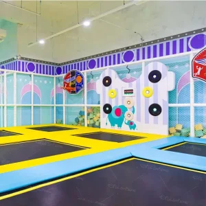 Professional Grade Indoor Trampoline Park System Commercial Jumping Mats with Safety Nets for Amusement Centers