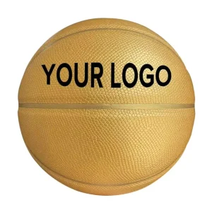 Professional High Performance Composite Gold Basketball for Indoor Outdoor Use