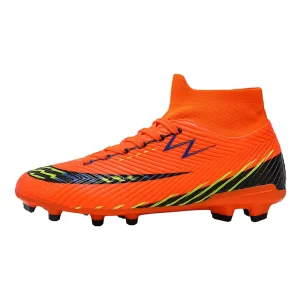 Professional High Top Football Soccer Shoes for Outdoor Training Long Spikes for Spring Winter Summer PU for Artificial Grass