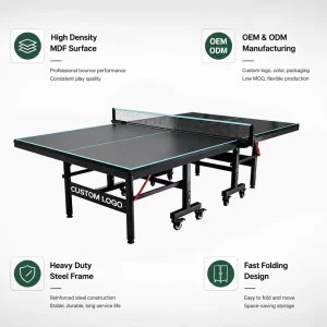 Professional Indoor Modern Sport Folding Table Tennis Table Steel LX 26S(18) 18mm Table Top 96kg