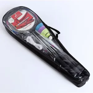 Professional Iron Badminton Set 4 Rackets 3 Balls With Bag Badminton Racket Set