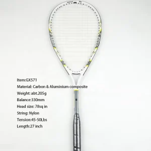 Professional Lightweight Durable Carbon Aluminium Squash Racket for Outdoor Training Entertainment Customized