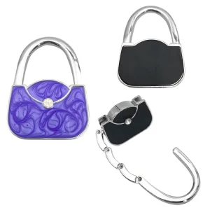 Professional Luxury Trendy Vintage Strong Portable Handbag Hooks Metal Table Stand Custom Folding Purse Bag Hanger