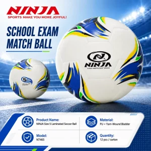 Professional PU Match Football Size 5 Soccer Ball Thermal Bonded for Club Competition Training Supply