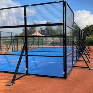 Professional Panoramic Court 20mX10 Blue Outdoor Padel Court Equipment Nets Artificial Grass Sport Floor 3mm