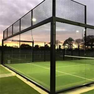 Professional Panoramic Padel Court Premium Artificial Grass Terrain De Padel Safe Stable Paddle Tennis Court Cancha De Padel