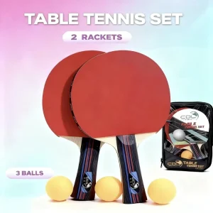 Professional PingPong Training Game Custom Portable Table Tennis Set Anti Spin Rubber 7 Layer Poplar Wood Baseboard Racket
