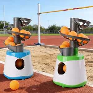 Professional Plastic Outdoor Table Tennis Launcher Robot Thrower Dispenser Sport Toys Pitching Machine High Speed