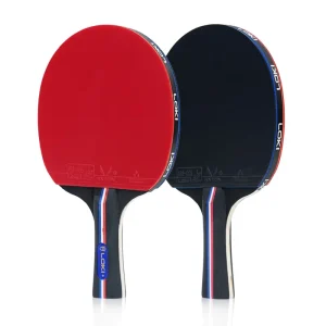 Professional Pure Wood Table Tennis Racket With Double Face Pimples in Rubber Ping Pong Rackets