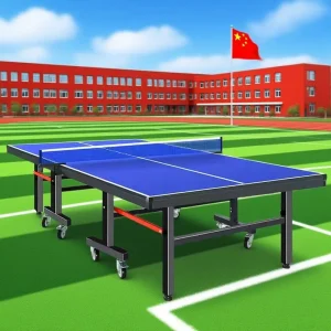 Professional Quality Indoor Table Tennis Table Modern Moveable Foldable Ping Pong Table with Net Balls Rackets