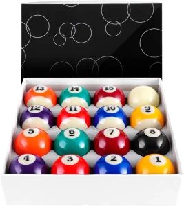 Professional Resin Billiard Balls Set 2 1/4″ Regulation Size Pool Table Balls For Replacement