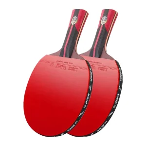 Professional Six Star Table Tennis Racket Sports Training Wood and Rubber Bat