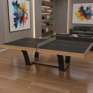 Professional Solid Wood Sport Table Tennis Table OEM ODM Custom Logo Durable for Home Office Club Indoor Leisure Game