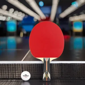 Professional Table Tennis Racket 5 Wood 2 Carbon Fiber with Custom Approved Rubber in Gift Box