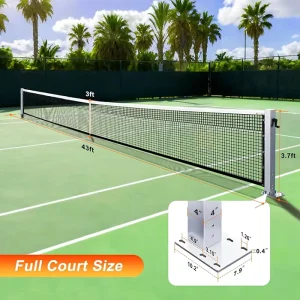 Professional Tennis Net System Aluminum Quick Setup Heavy Duty for Outdoor Sports Training