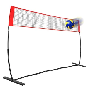 Professional Volleyball Net Set Adjustable Heavy Duty For Backyard Or Beach With Carrying Bag Training Equipment