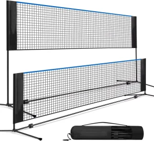 Professional Volleyball Nets Set Heavy Duty Adjustable for Backyard Beach Use with Carrying Bag Training Equipment