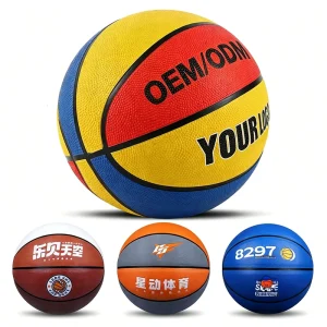 Promotional Custom Basketball Professional Wear resistant Rubber Basketball Non slip Basket Ball For Kids Adults Sports Events