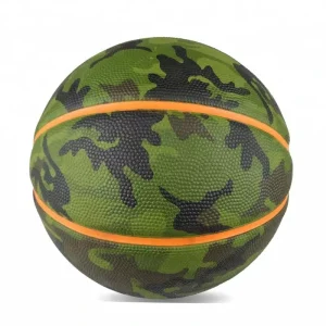Promotional High Quality Camouflage Design Grain Rubber Basketball Ball Size 7