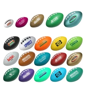 Promotional PU Foam Rugby Stress Ball Anti Stress American Football Pressure Resistant Ball Custom Logo Gift