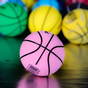Psyche High Bounce Mini Basketball Toy Natural Rubber Training Ball for Kids PE & Creative Gifts