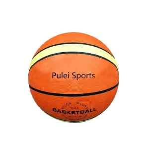 Pulei Hot Sales Colorful Rubber Basketball Custom Printed logo Rubber Basketball Ball