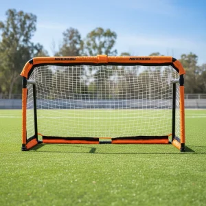 QIUYUAN Foldable Soccer Goal with Carry Bag Portable Pop-Up Mesh and Steel Wire Football Net for Backyard Beach Training