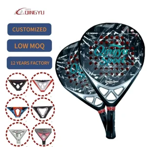 Qingyu Sport Custom Oem Design Carbon Fiber Paddle Padel Racket New Product with Your Own Logo 355g High Quality Racquet