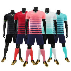Quick Dry Breathable Plus Size Unisex Soccer Jerseys with Custom Team Names Numbers Short Sleeves Plain Design Sports Wear