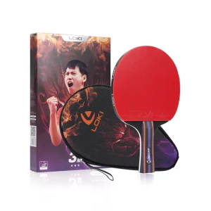 R3 Ping Pong Paddle Bat Black Poplar Pure Wood Table Tennis Racket for Training