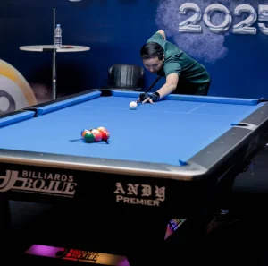 RGB Equipped Competition American Billiard Table BOJUE Opal Fireproof Board Jiujiang 25mm Slate Carbon Fiber Rails Cattlehide