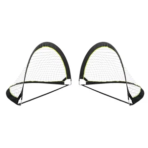 RIS Factory Sale Portable Mini Soccer Goal Set Foldable Removable Steel Adjustable Angle Orange 120x80x80cm Carry Bag Training