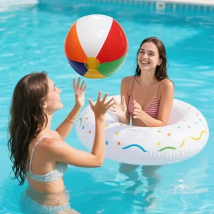 Rainbow Inflatable Balls Colorful Beach Ball Children Toys Floating on the Swim Pool Water Games Beach Toys Balls for Kids