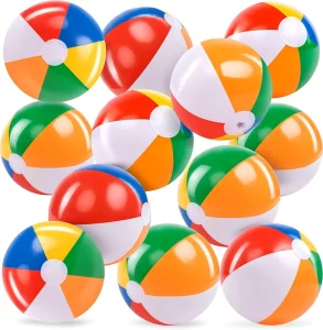 Rainbow PVC Beach Balls Beach Toys For Kids Pool Games Inflatable Pool Toys Bulk Hawaiian Tropical Theme Party Decorations