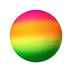 Rainbow PVC Inflatable Playground Ball All in One Basketball & Volleyball Not toxic for Active Play Ages 6+