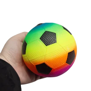 Rainbow PVC Inflatable Sports Ball Basketball Football Toy for Kids Outdoor Beach Water Play