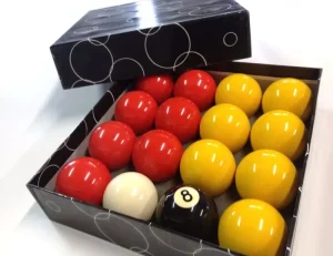 Red Yellow Billiard Balls 57.2mm Pool Ball Set