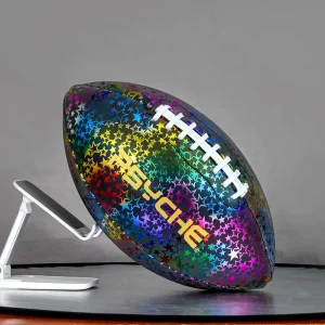 Reflective American Football Size 9 Custom Composite Leather Night Rugby Ball