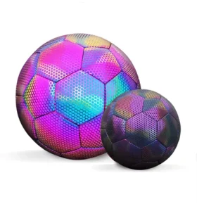 Reflective Soccer Thermal Bonded Bright Glow in the Dark Custom Reflective Soccer Ball Durable Factory Direct