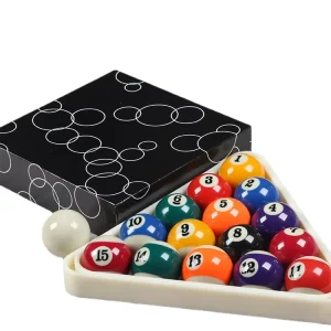 Regulation Size 2-1/4 Inch Pool Balls Set Complete 16 Balls American Style Resin Billiard Ball Set Pool Table Accessories