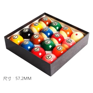 Resin Billiard Balls Set Diameter 2-1/4 Regulation Size Billiard Pool Balls Complete 16 Table Pool Balls Set
