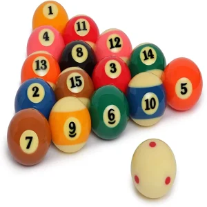 Resin Colorful Billiard Pool Balls Set Tournament Quality 16 Balls 2 1/4″