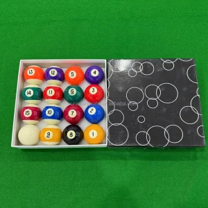 Resin Material 57.2mm 2 1/4 Inch Billiard Balls Set of 16 American-style Billiard Accessories