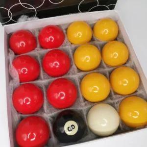 Resin Red & Yellow Pool Balls 50.8mm Complete Set of 16 Custom Logo ARYDA