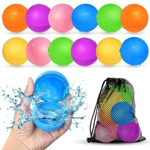 Reusable Squeeze Silicone Water Balloons Water Polo Burst Models Quick-fill for Perfect Water Fights